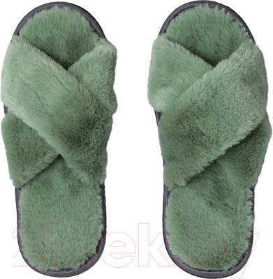 Тапочки домашние Amaro Home Открытый нос / HOME-4005-Iz0-39 (изумрудный, 39-41)