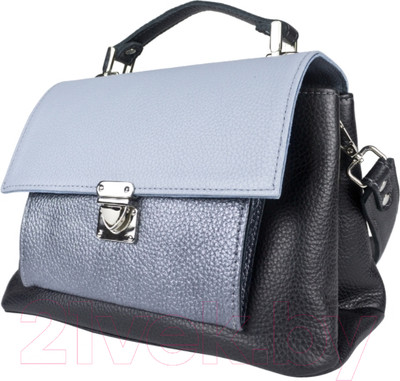 Сумка Carlo Gattini Classico Agliano 8036-01 (черный/голубой)