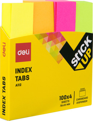 Стикеры канцелярские Deli А11202 (100л, 4 цвета)