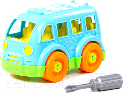 Игрушка-конструктор Полесье Автобус / 78995 (15эл)