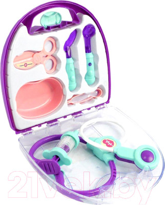 Набор доктора детский Mary Poppins Скорая помощь в чемоданчике / 453151 (фиолетовый)