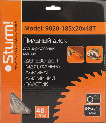 Пильный диск Sturm! 9020-185-20-48T
