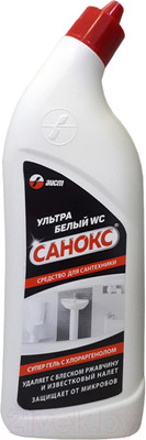 Чистящее средство для ванной комнаты Санокс Гель ультра белый WC (750г)