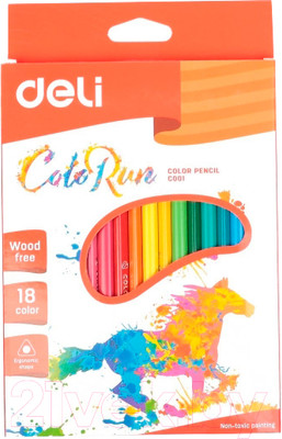 Набор цветных карандашей Deli С00110 (18цв)