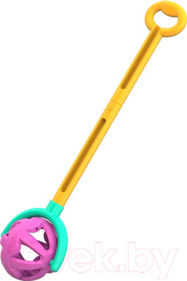 Игрушка-каталка Нордпласт Шарик / 762/2 (желтый/фиолетовый)
