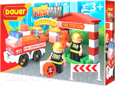 Конструктор Bauer Fireman Пожарная машина и пожарный гидрант / 739