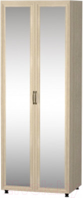 Шкаф Премиум Гармония двухстворчатый с зеркалами (шимо светлый)