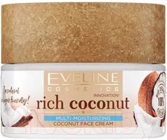 Крем для лица Eveline Cosmetics Rich Сoconut Увлажняющий для всех типов кожи (50мл)
