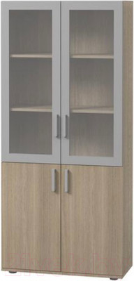 Шкаф с витриной Премиум Акцент модуль 4 (шимо светлый)