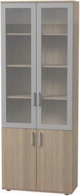 Шкаф с витриной Премиум Акцент модуль 7 (шимо светлый)