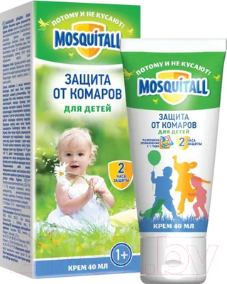 Крем от насекомых Mosquitall Нежная защита для детей от комаров (40мл)