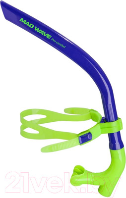 Трубка для плавания Mad Wave Pro Snorkel (синий)