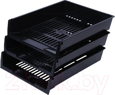 Лоток для бумаг Brauberg Office / 237255 (черный)