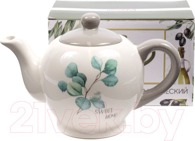 Заварочный чайник Home Line Цветущий эвкалипт / HC718R-G12