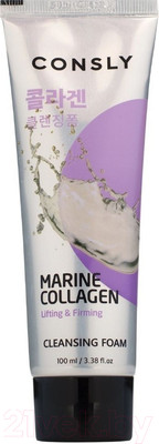Пенка для умывания Consly Укрепляющая Кремовая с морским коллагеном  (100мл)