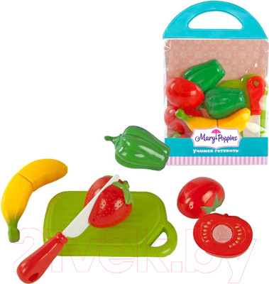 Набор игрушечных продуктов Mary Poppins Учимся готовить. Овощи и фрукты / 453044