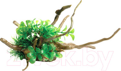 Декорация для аквариума Laguna Коряга с растениями / 74044215(M)