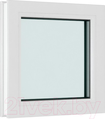 Окно ПВХ Brusbox Глухое 2 стекла (950x950x60)