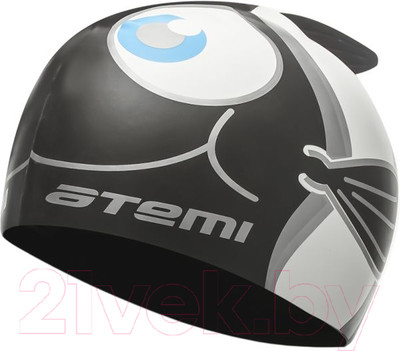 Шапочка для плавания Atemi FC102 (рыбка/черный)