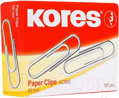 Скрепки Kores 50мм / 43012.02 (100шт, серебристый)