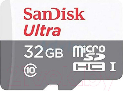 Карта памяти SanDisk Ultra MicroSDHC Class10 32GB (SDSQUNR-032G-GN3MN)
