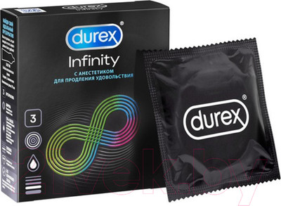 Презервативы Durex Infinity №3 гладкие с анестетиком