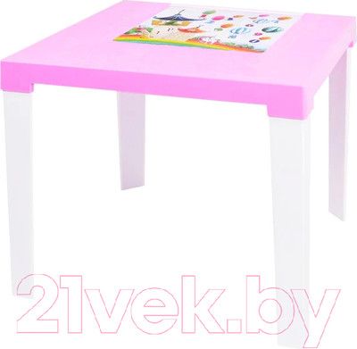 Стол детский Эльфпласт Аладдин EP164 (белый/розовый)