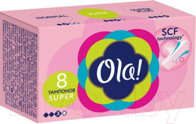 Тампоны гигиенические Ola! Tampons Super Шелковистая поверхность (8шт)