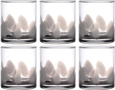 Набор стаканов Неман Цветная крошка / 37436 (6шт, белый)