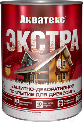 Защитно-декоративный состав Акватекс Экстра (800мл, орегон)