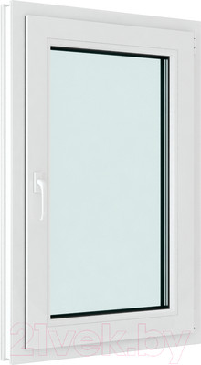 Окно ПВХ Brusbox Roto NX Одностворчатое Поворотно-откидное правое 2 стекла (1300x1000x60)
