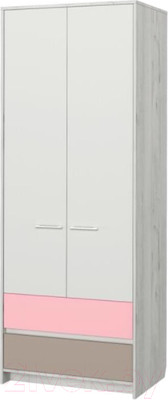 Шкаф Аквилон Зефир №2 800 (дуб эльза/розовый)