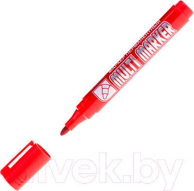 Маркер перманентный CrowN Multi Marker / CPM-800 (красный)