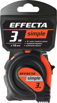 Рулетка Effecta Simple 16мм / 570316 (3м)