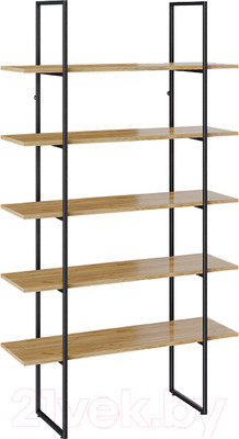 Стеллаж ТриЯ Лофт тип 1 1200 (черный/дуб крафт золотой)
