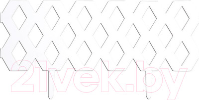 Изгородь декоративная Park Ромб / 999161 (белый)