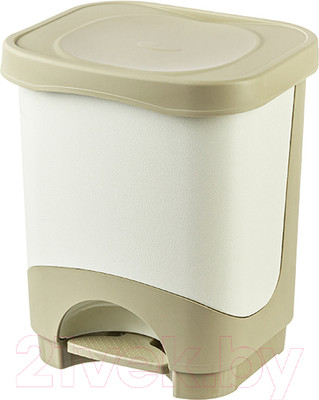 Контейнер для мусора Эльфпласт Бинго EP203 (18л, слоновая кость/бежевый)