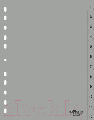 Разделитель документов Durable 651210 (серый)
