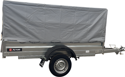 Прицеп для автомобиля Avtos А25М1В (2500x1300x300, R13, ресс. AL-KO, тент 800мм)