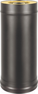 Труба вытяжная Везувий 0.8мм д. 115x200 L-1м (черный)