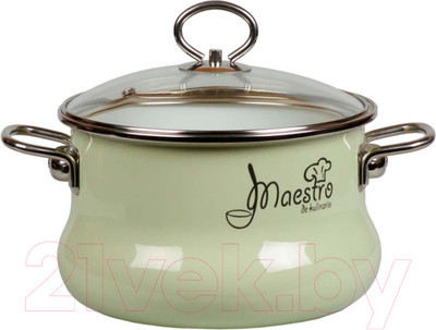 Кастрюля СтальЭмаль Maestro 8ST205S (3л, салатовый)
