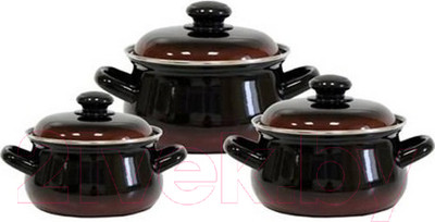 Набор кастрюль Лысьвенские эмали Южанка С-129 АП2/3РЧр