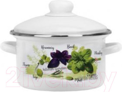 Кастрюля Эмаль Базилик 01-1610/4М