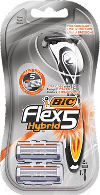 Бритвенный станок Bic Flex 5 Hybrid (+ 2 кассеты)