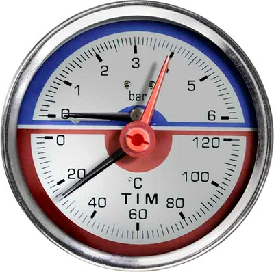 Манометр сантехнический Tim 6 бар Y-80T-6bar