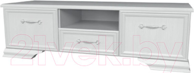 Тумба Bravo Мебель Грация 2дв 1ящ (белый/белый)