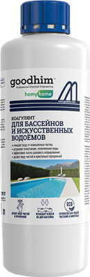 Коагулянт для бассейна GoodHim Для очистки воды в бассейнах и искуственных водоемах (1л)