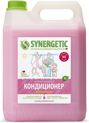 Кондиционер для белья Synergetic Биоразлагаемый. Аромамагия (5л)