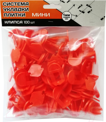 Клипсы для выравнивания плитки НПЦ Технолог Мини 1мм (100шт)