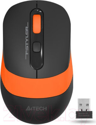 Мышь A4Tech Fstyler FG10S (черный/оранжевый)